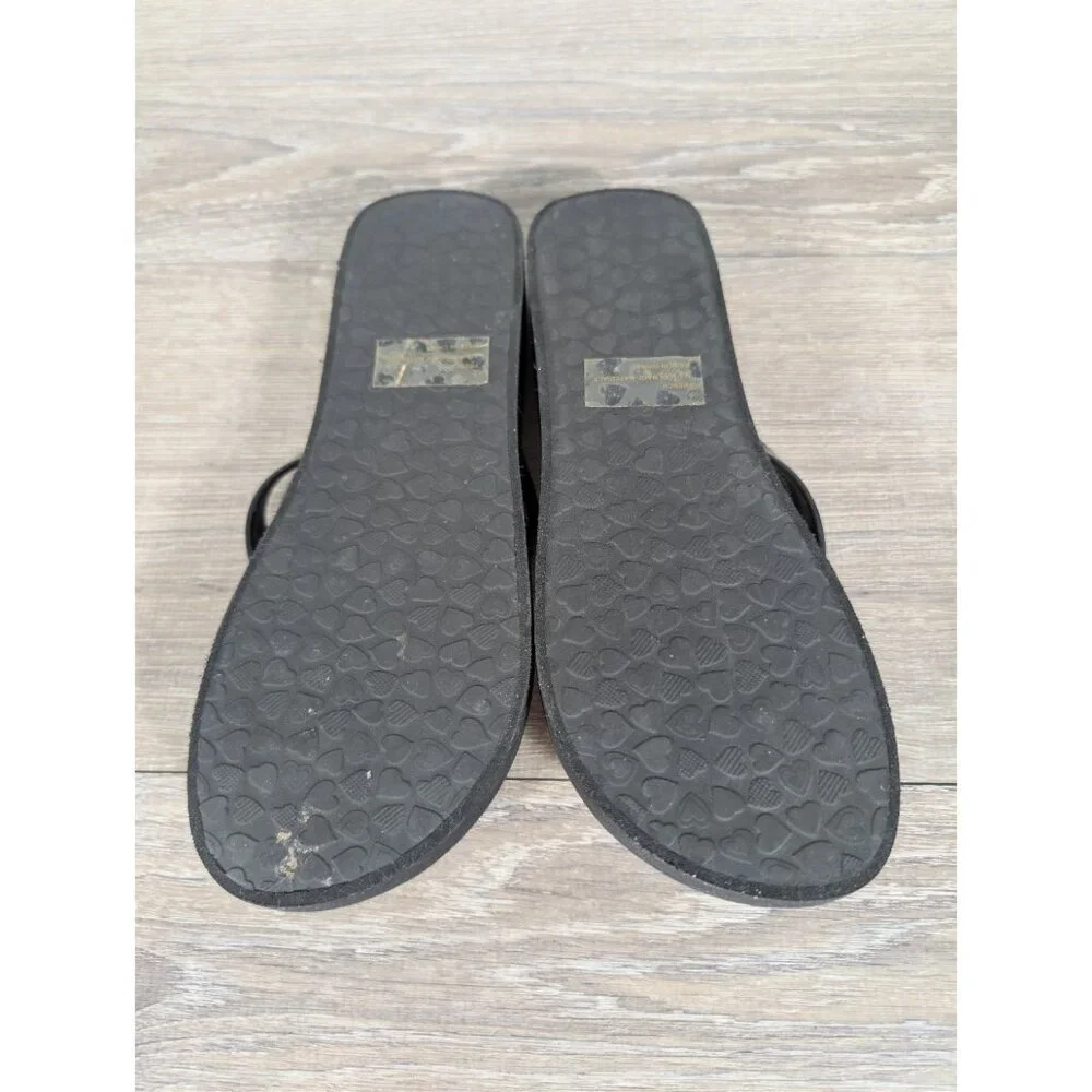 Brighton Women's Paris Chic Sandals Wedge Flip Flops Platform With Shoe Bag Sz 9